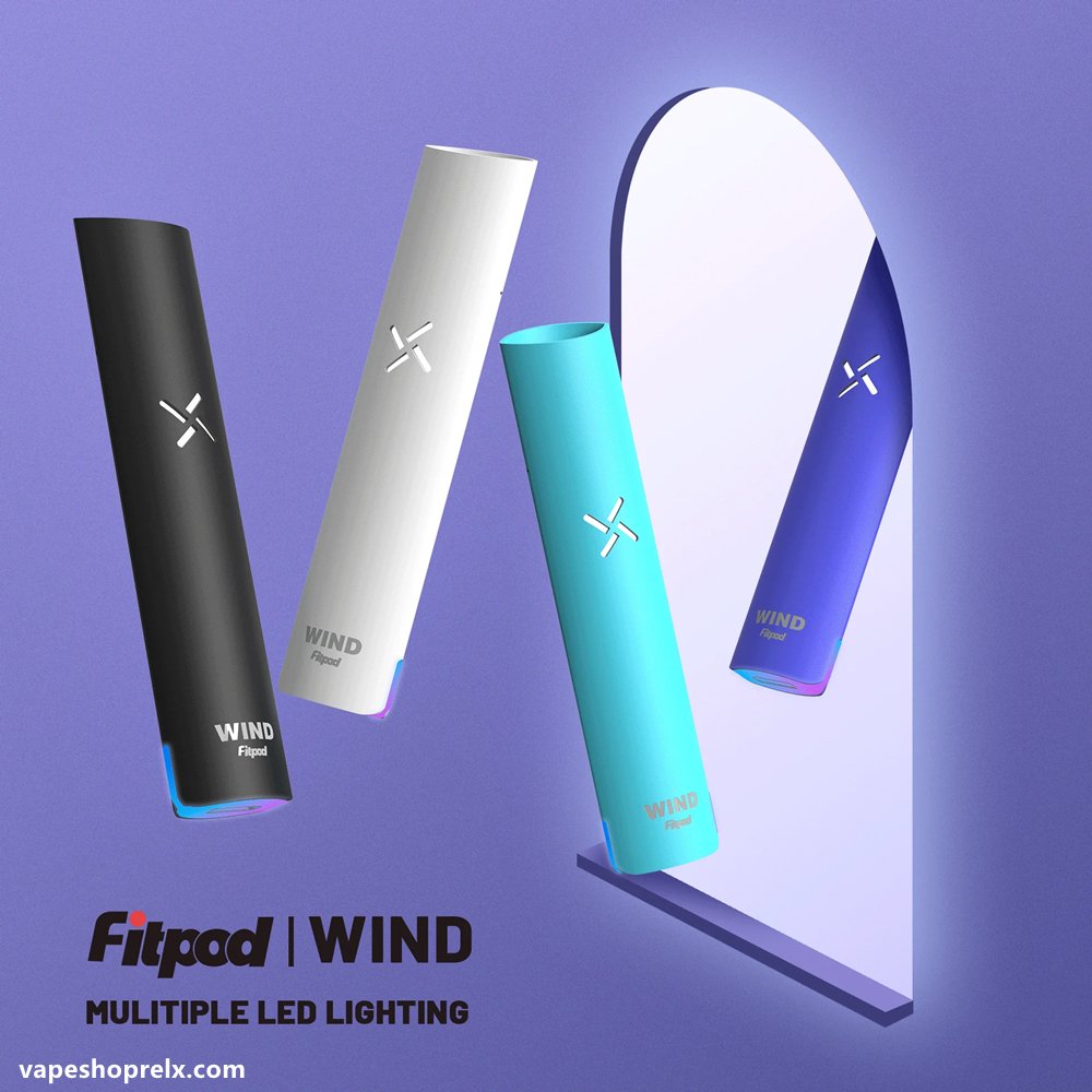 Fitpod Wind 一代主機|4檔功率 彩色燈效 鋁合金滴膠 94mm超薄 - 煙潮商城