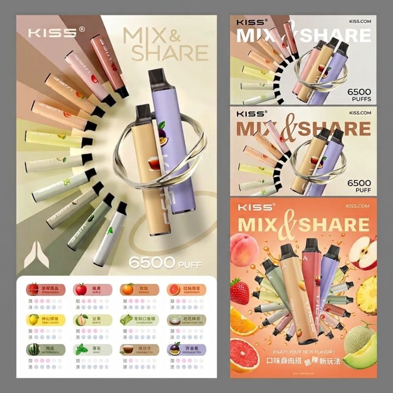 Kis5 6500 Puffs拋棄式電子煙 鎧斯5號一次性電子煙 K65 MIX&SHARE 台灣現貨|煙潮商城
