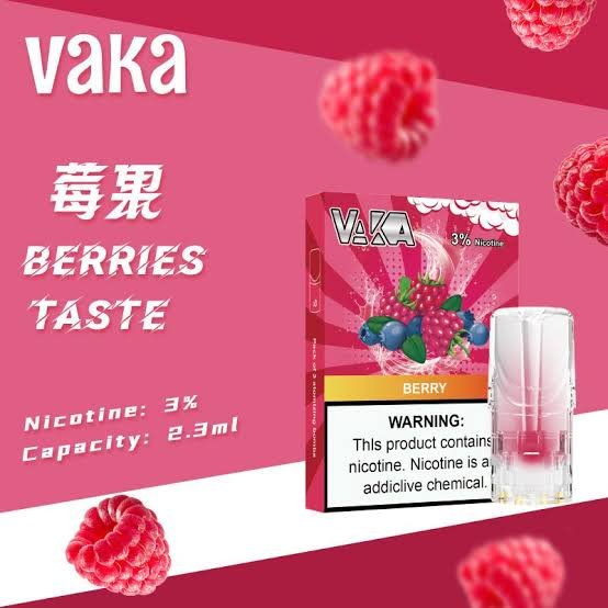 VAKA 炫彩發光電子煙彈|2.3ml 3%尼古丁 16種口味 一盒3入 發光設計
